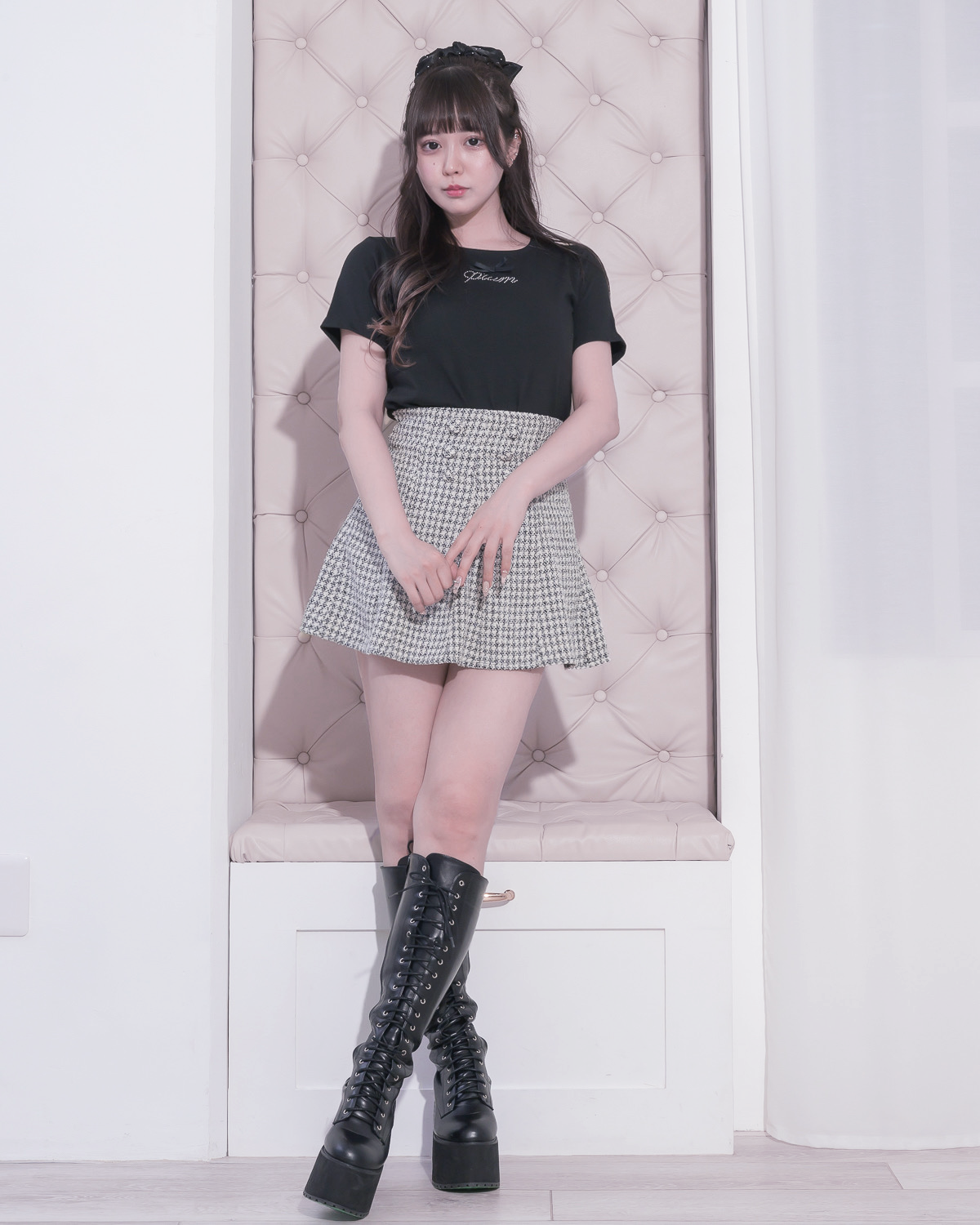 モデル身長:157cm/着用カラー:ブラック