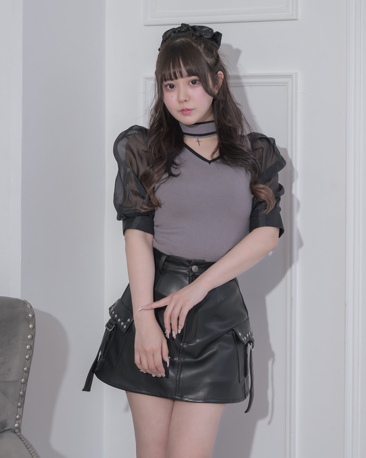 モデル身長:157cm/着用カラー:チャコール