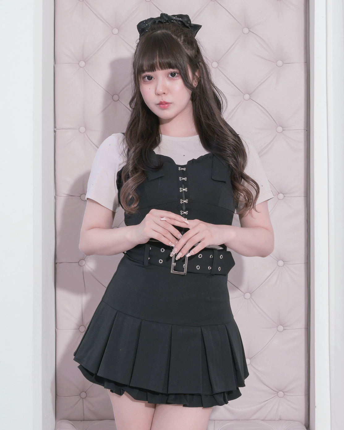 モデル身長:157cm/着用カラー:ホワイト