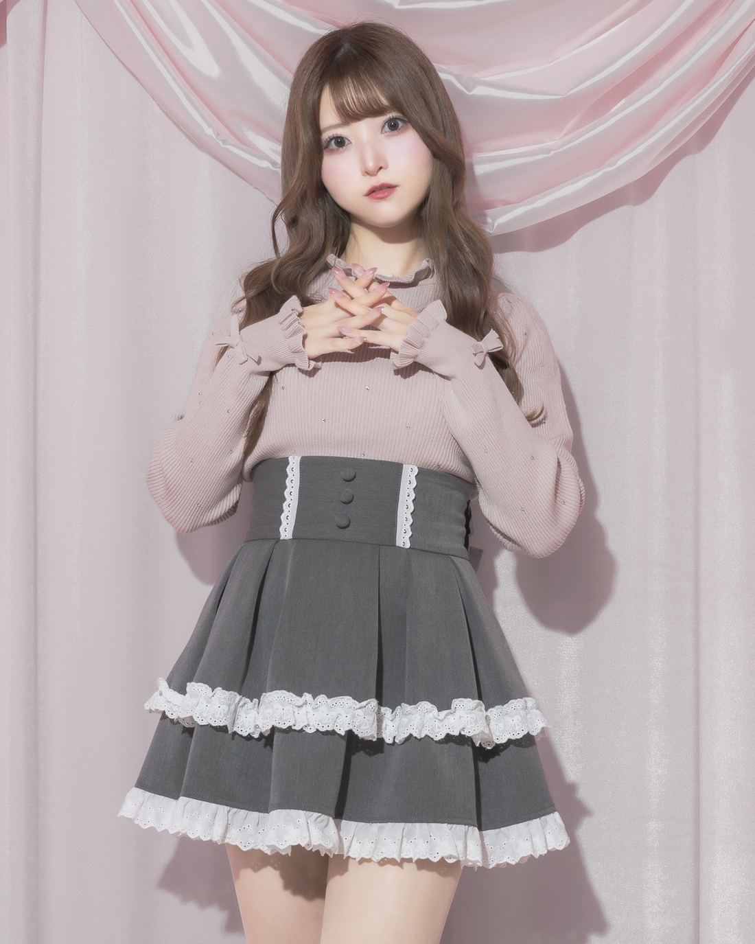 モデル身長：151cm/着用カラー：チャコール