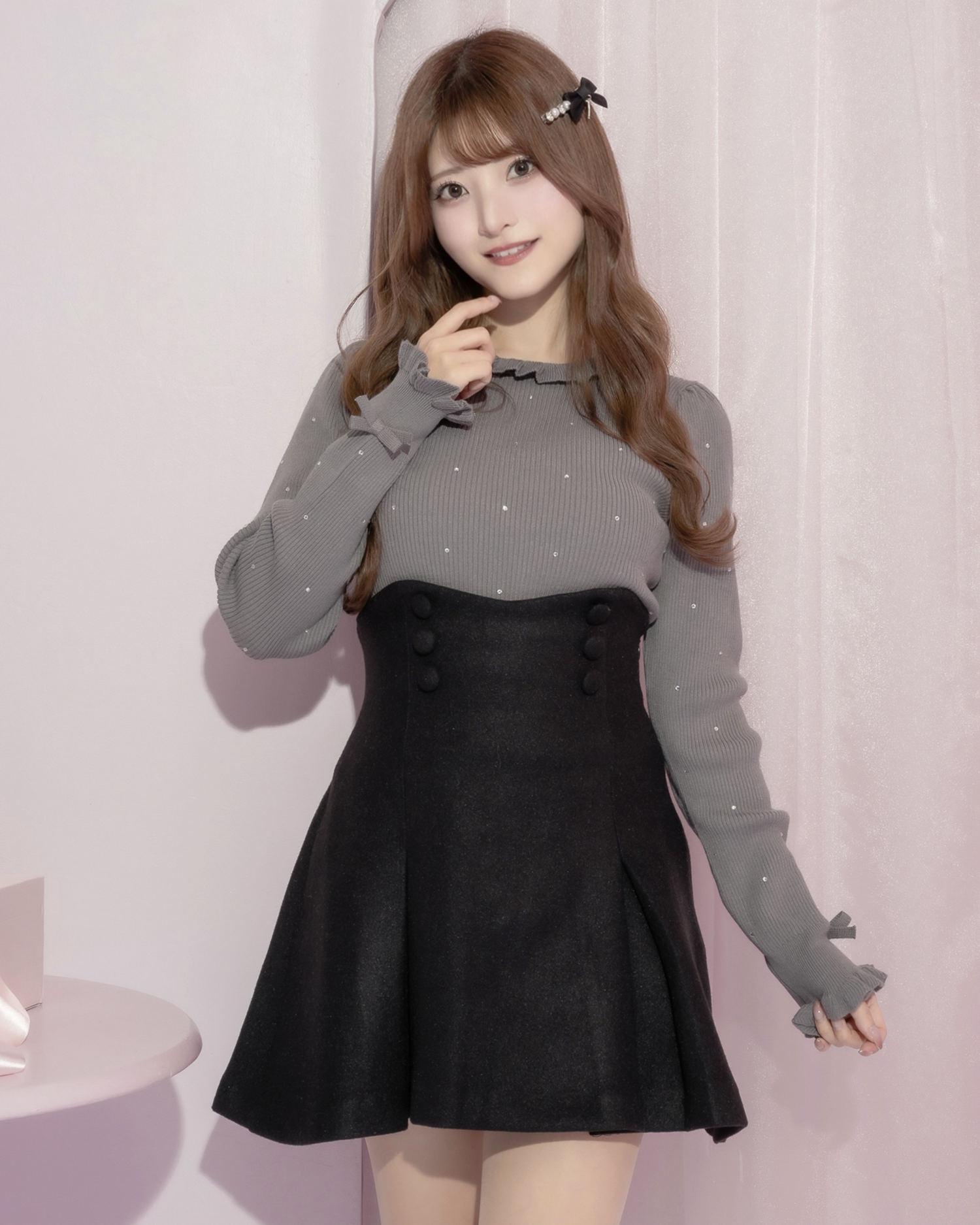 モデル身長:151cm/着用カラー:チャコール