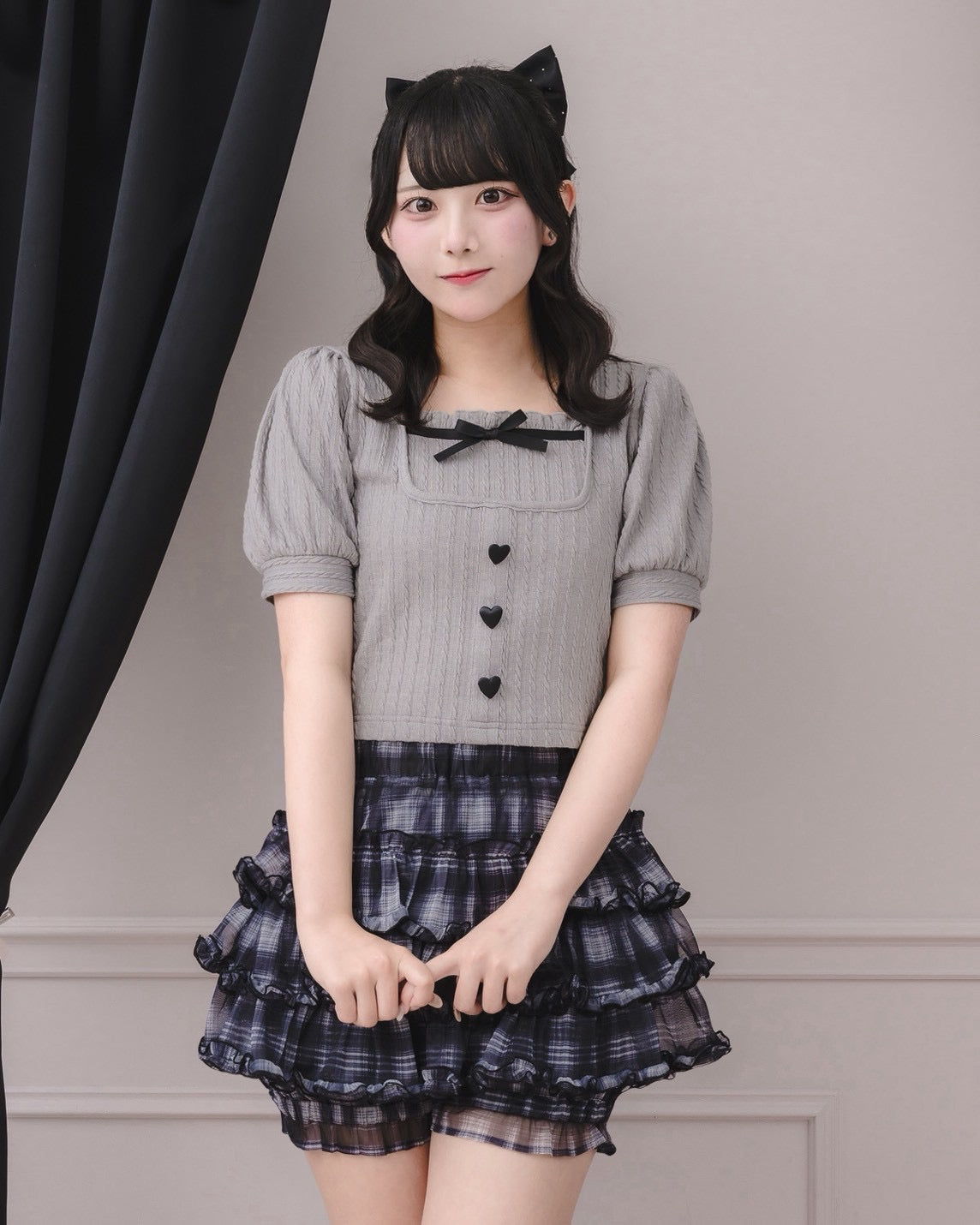 モデル身長：161cm/着用カラー：グレー