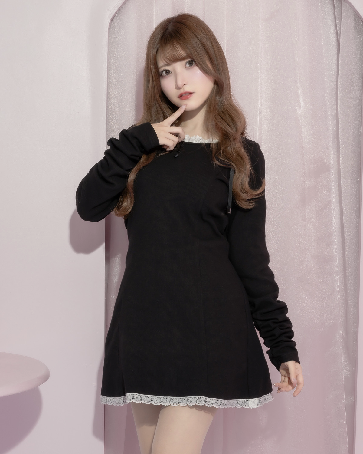 モデル身長:151cm/着用カラー:ブラック