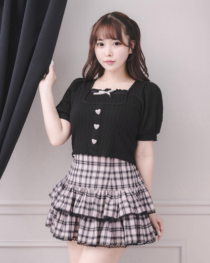モデル身長：157cm/着用カラー：ブラック×ピンク