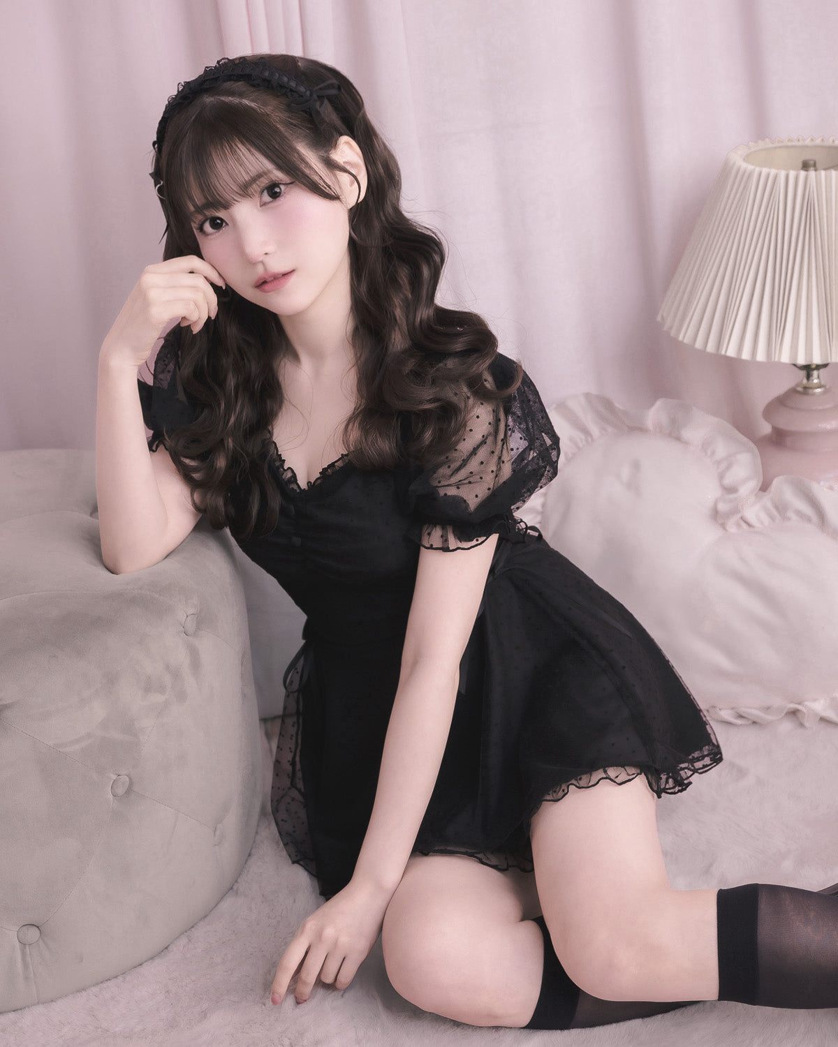 モデル身長:151cm/着用カラー:ブラック