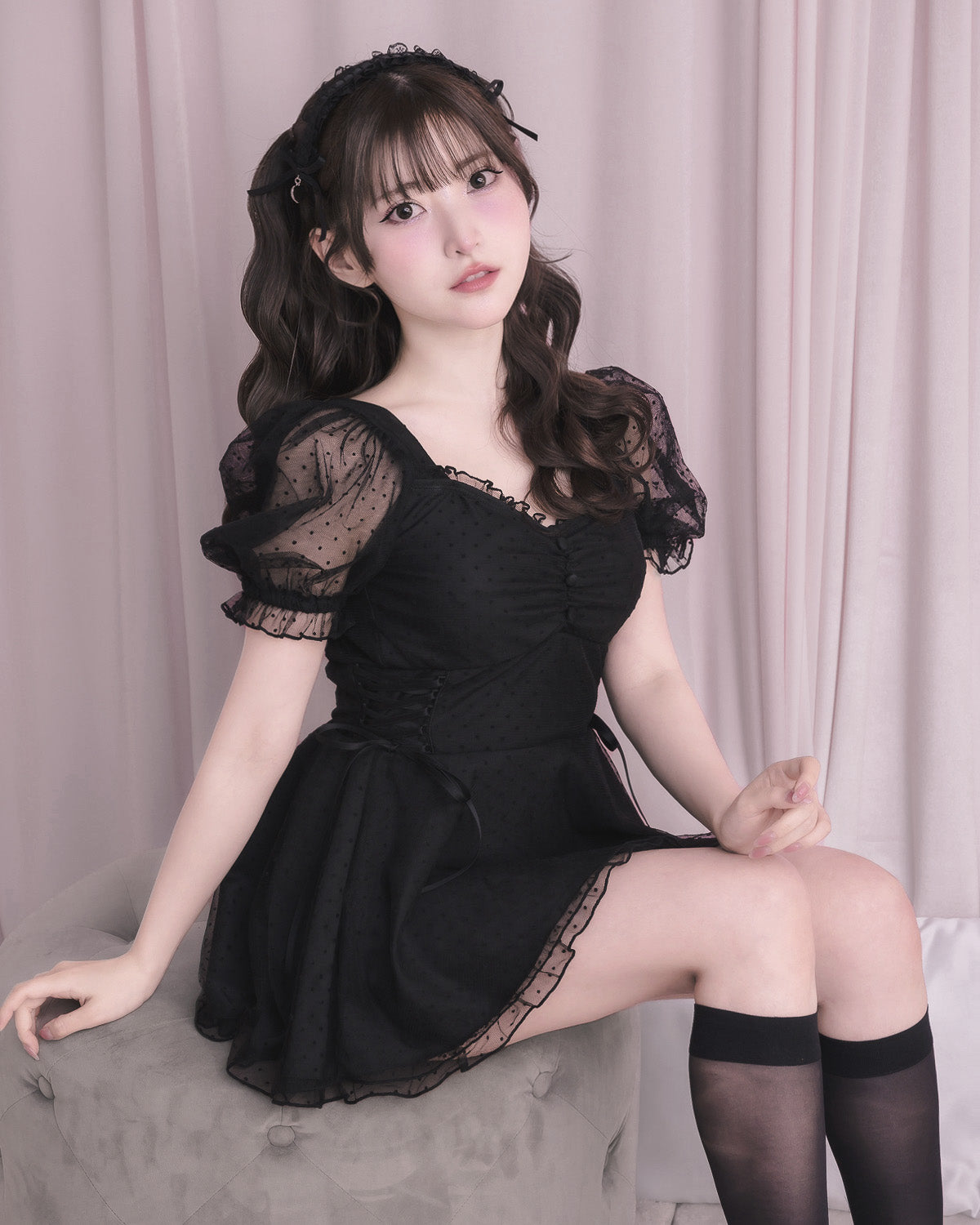 モデル身長:151cm/着用カラー:ブラック