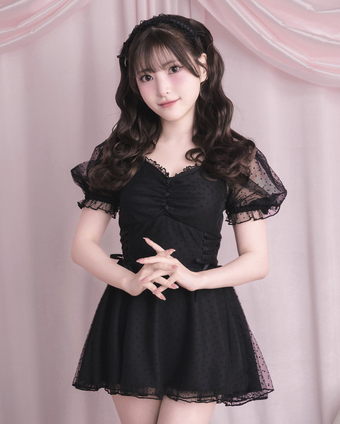 モデル身長:151cm/着用カラー:ブラック