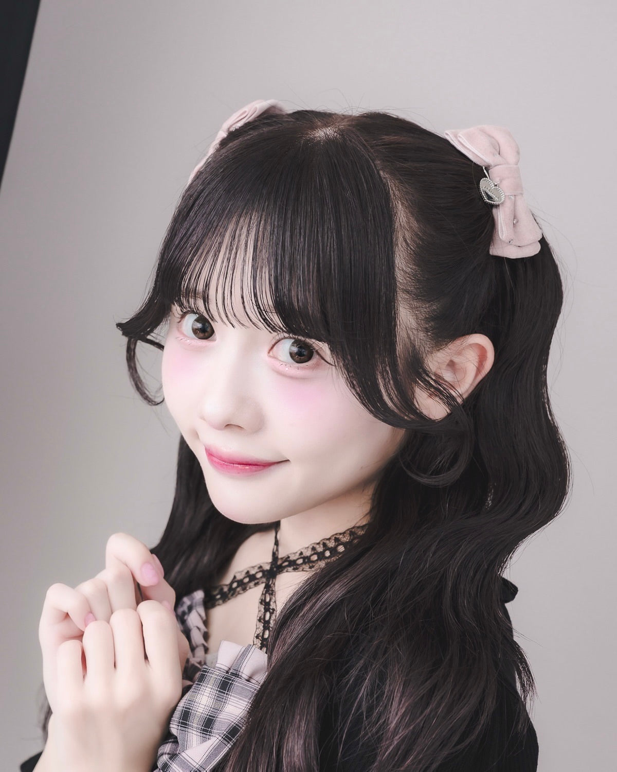 ビジューベロアリボンヘアクリップセット – pium