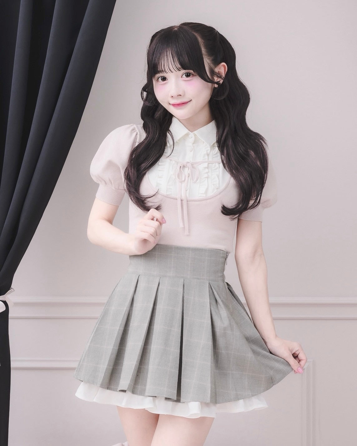 モデル身長：151cm/着用カラー：ピンク