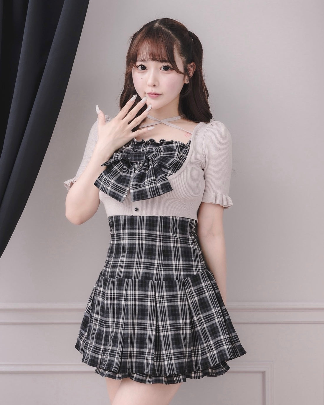 モデル身長：157cm/着用カラー：ピンク