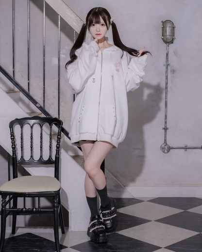 pium × Mezzo Piano ベリエちゃんハートケーキパーカー ピンク pium × Mezzo Piano ベリエちゃんハートケーキパーカー ピンク