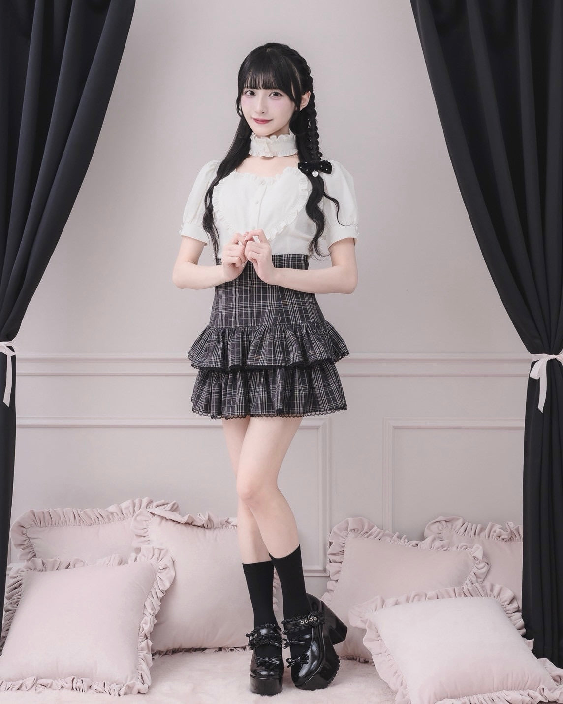 モデル身長：157cm/着用カラー：ホワイト