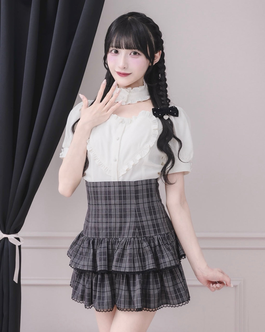 モデル身長：157cm/着用カラー：ホワイト