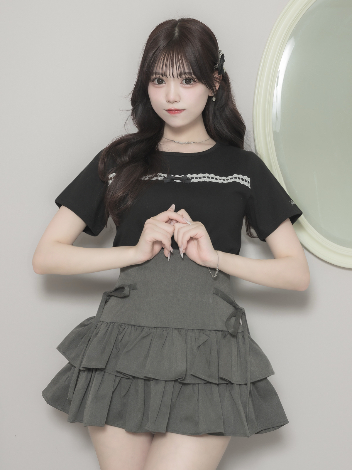 モデル身長:163cm/着用カラー:ブラック