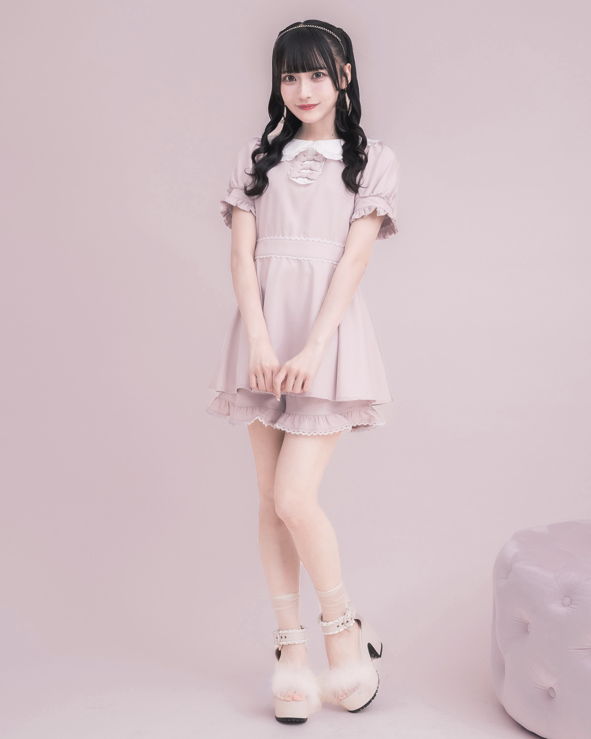 モデル身長:157cm/着用カラー : ピンク