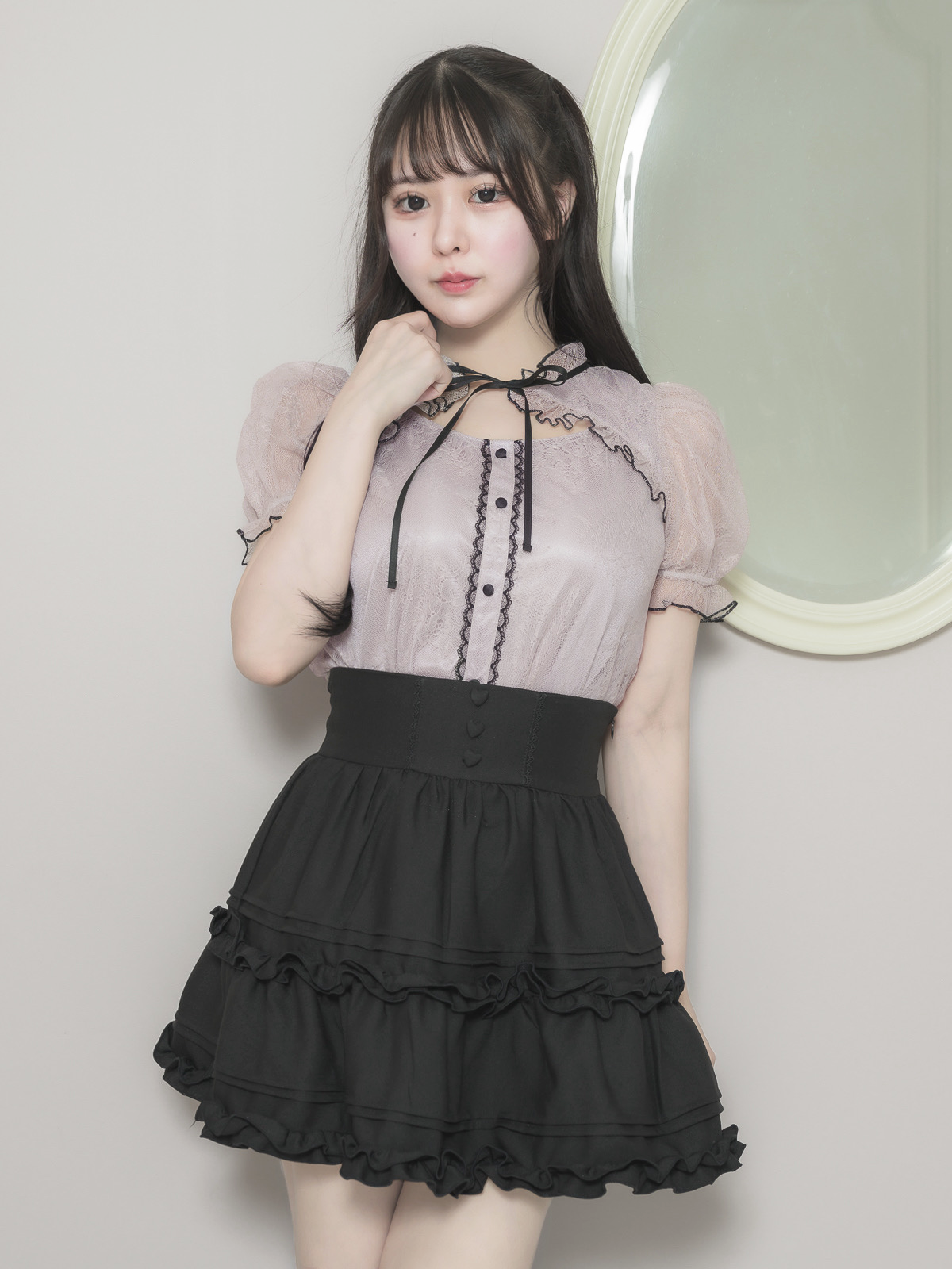 モデル身長:157cm/着用カラー:ピンク