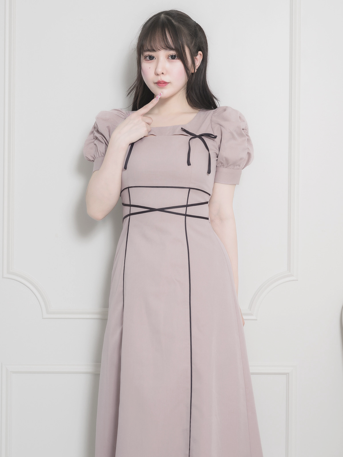 モデル身長:157cm/着用カラー:ピンクベージュ