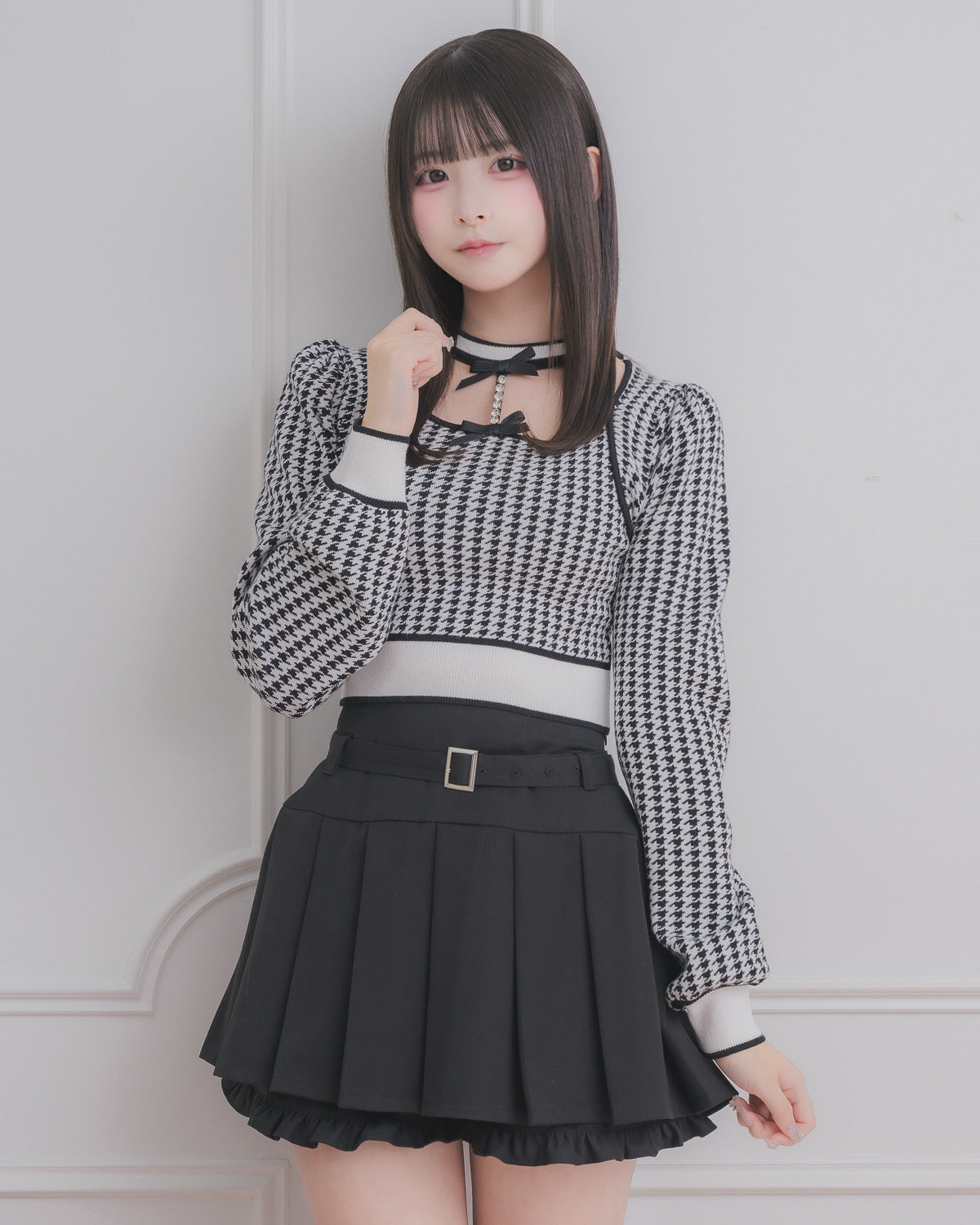 モデル身長：158cm/着用カラー : ブラック