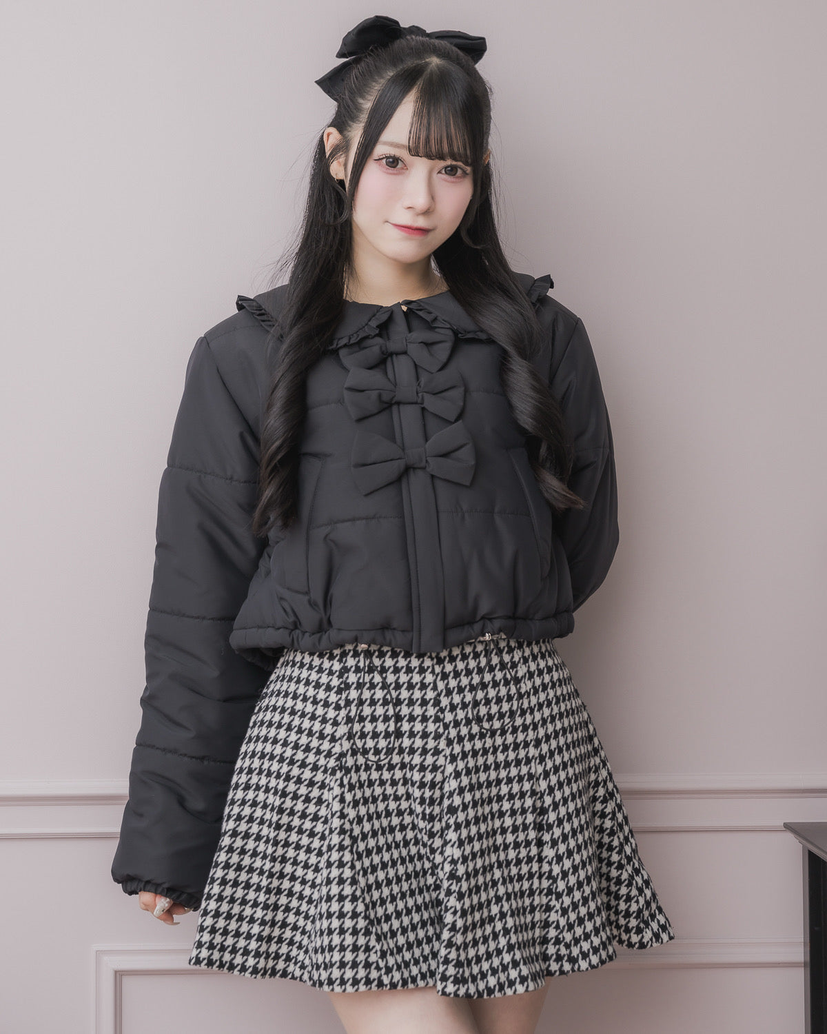 モデル身長：155cm/着用カラー：ブラック
