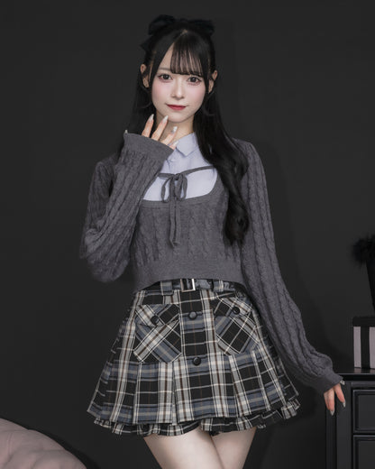 モデル身長：155cm/着用カラー : チャコール