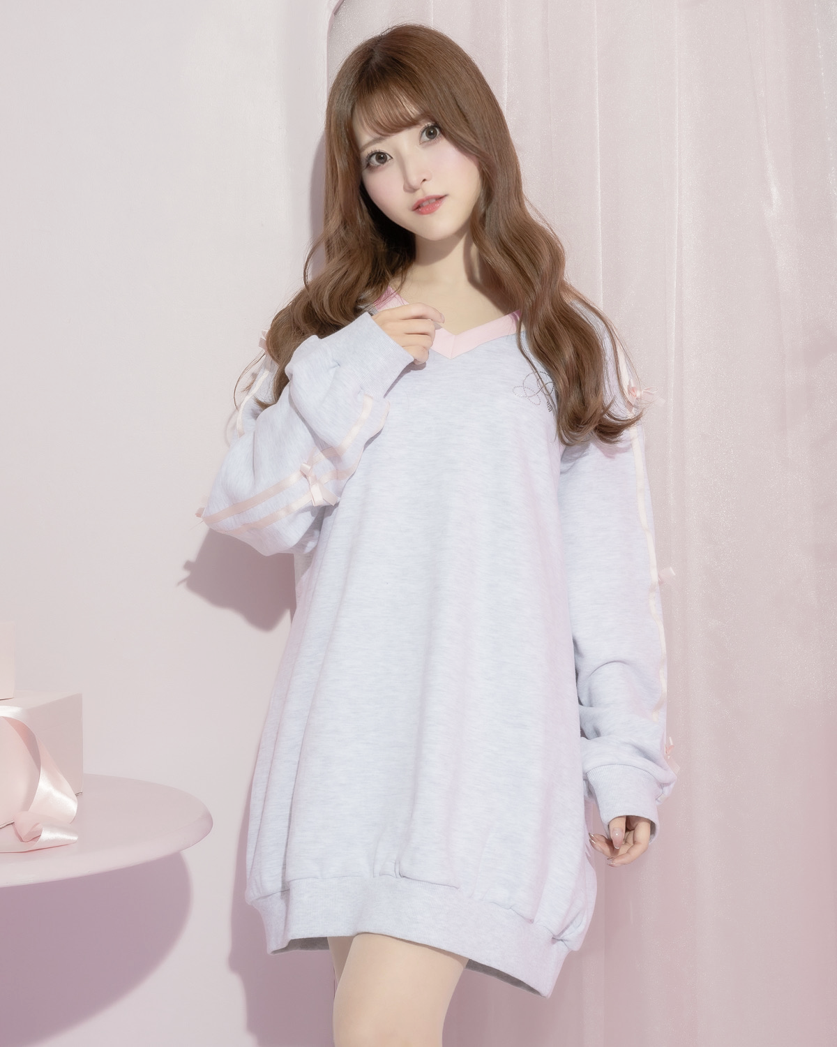 モデル身長:151cm/着用カラー:グレー