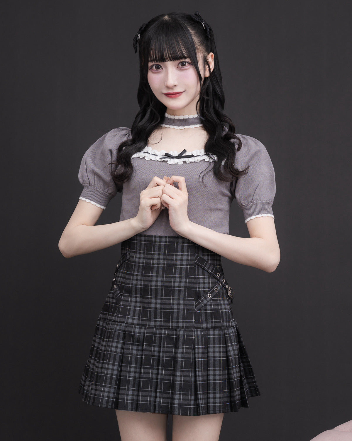 モデル身長:157cm/着用カラー:チャコール