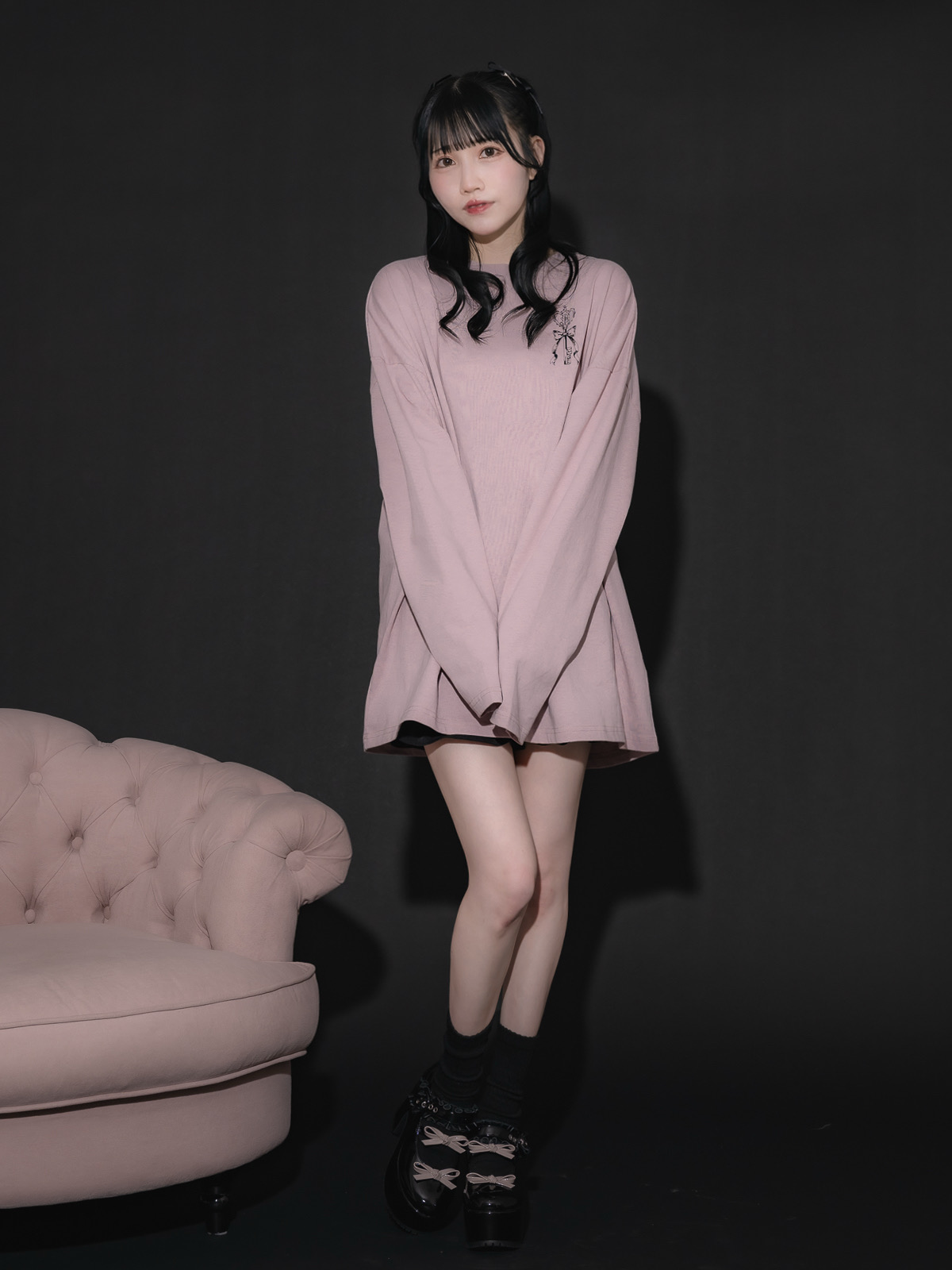 モデル身長:158cm/着用カラー:ピンク