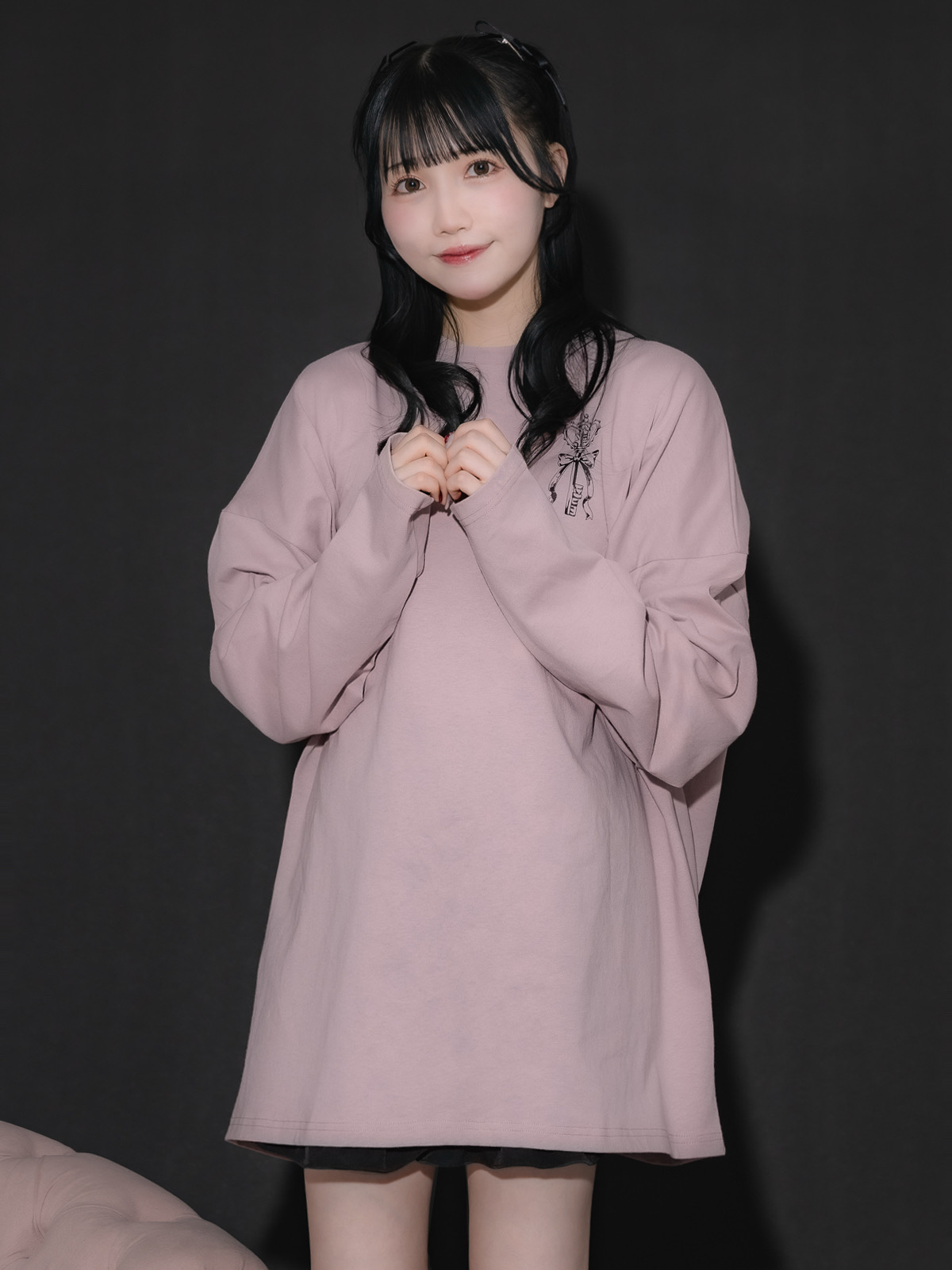 モデル身長:158cm/着用カラー:ピンク