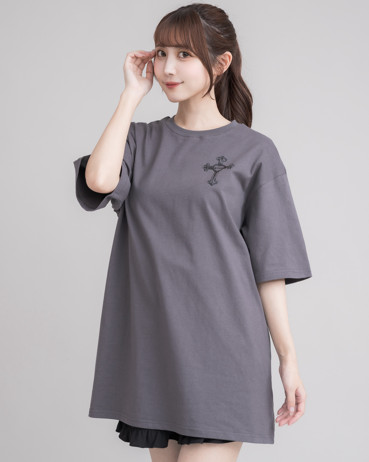 モデル身長:159cm/着用カラー:チャコール