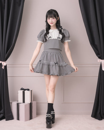 モデル身長：157cm/着用カラー:ギンガム