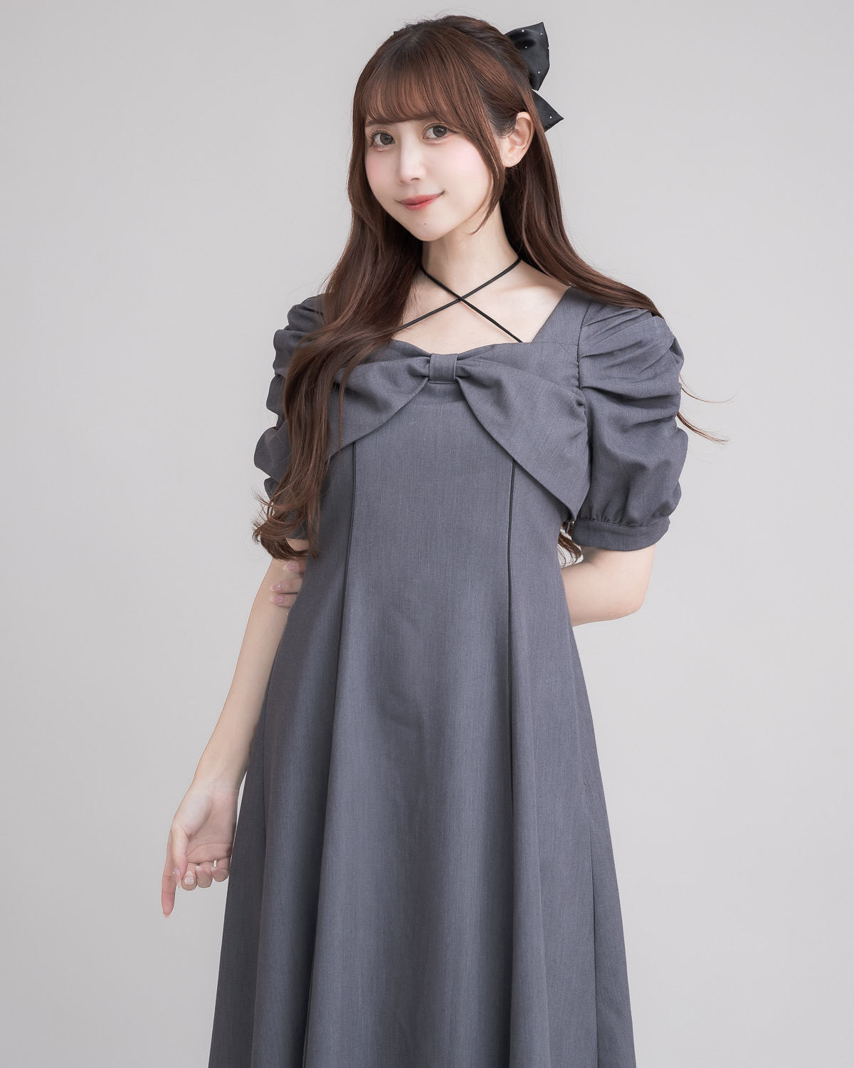 モデル身長:159cm/着用カラー:チャコール