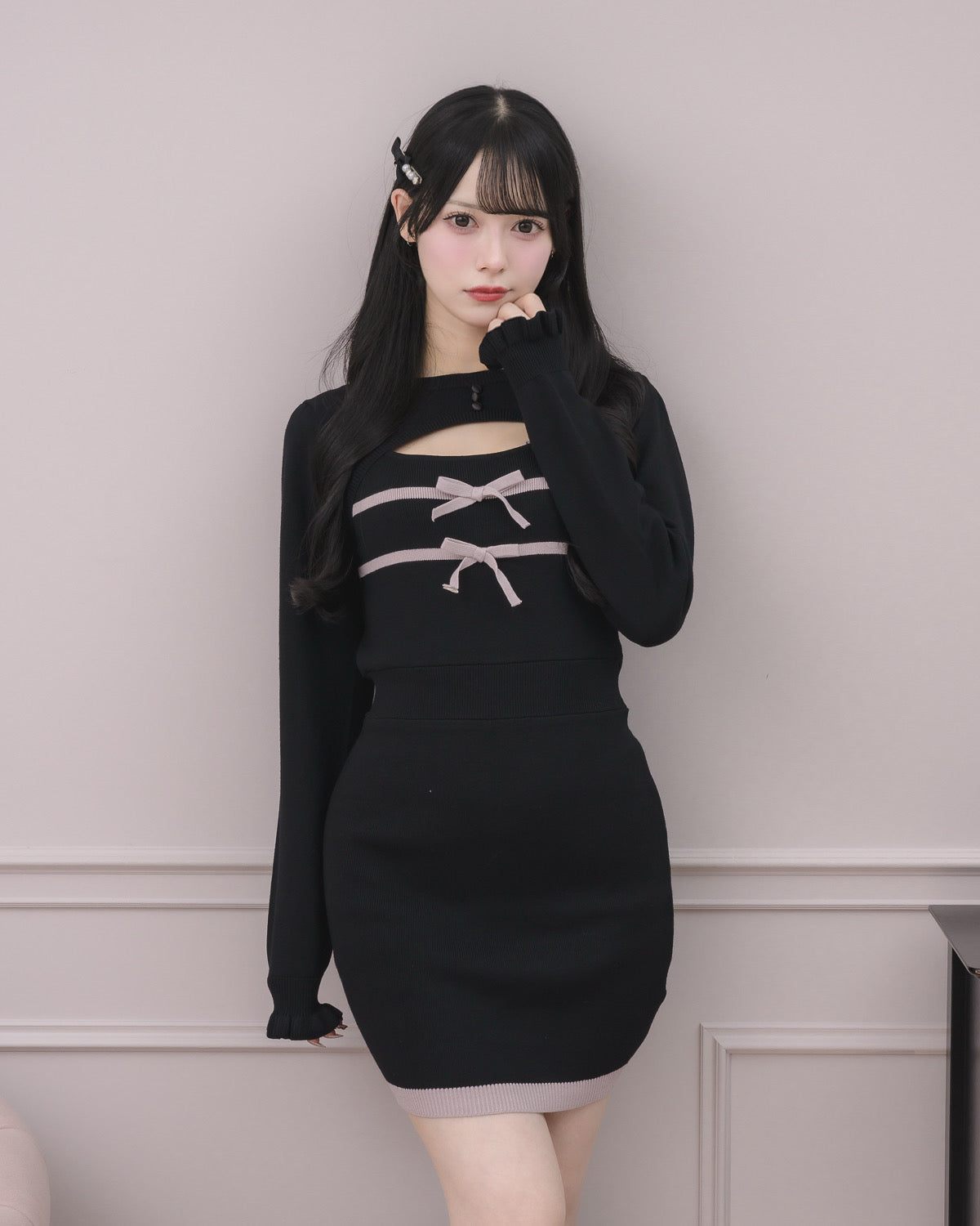 pium ピウム リボンテープレイヤードニットワンピース リボンテープレイヤードニットワンピ – pium