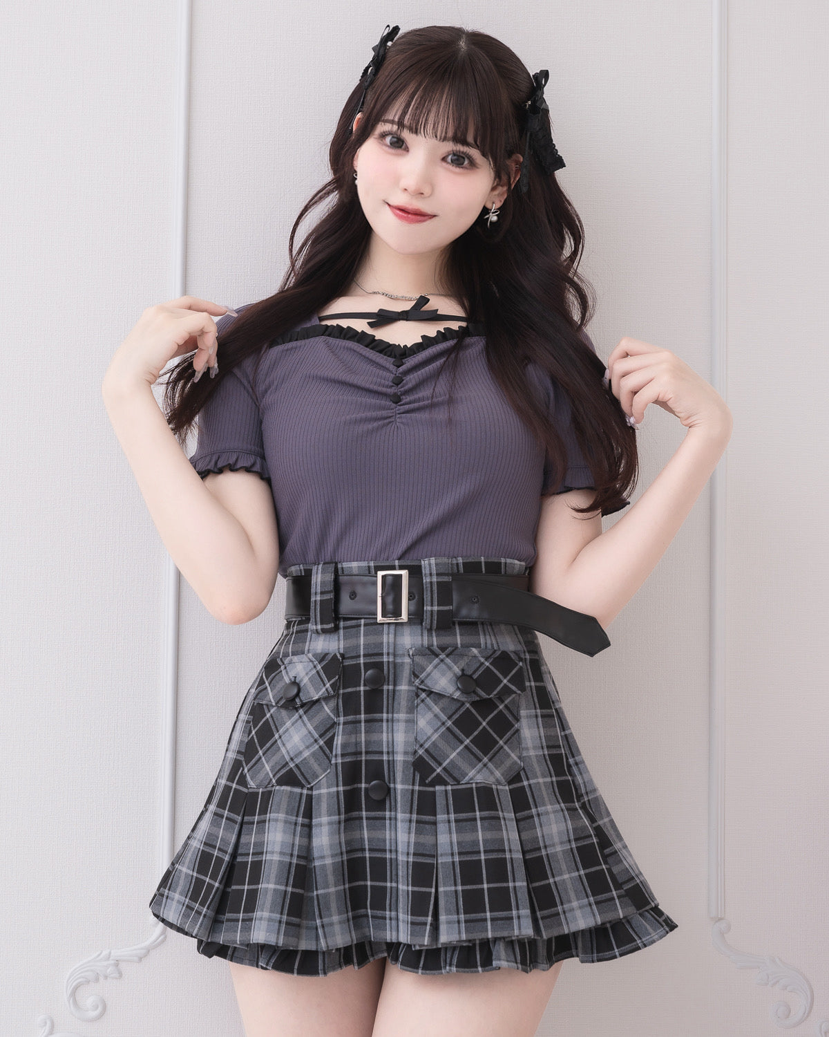 モデル身長:163cm/着用カラー:チャコール