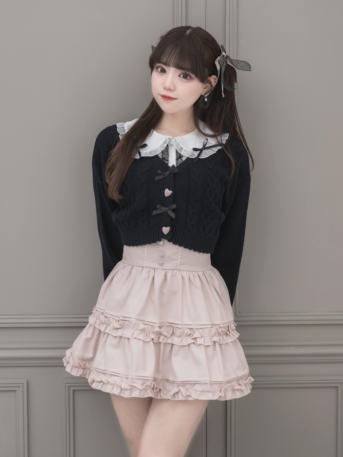 モデル身長:163cm/着用カラー:ブラック