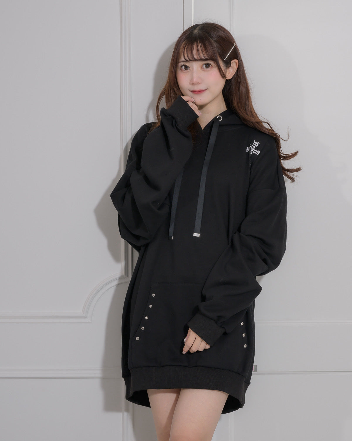 モデル身長:158cm/着用カラー:ブラック