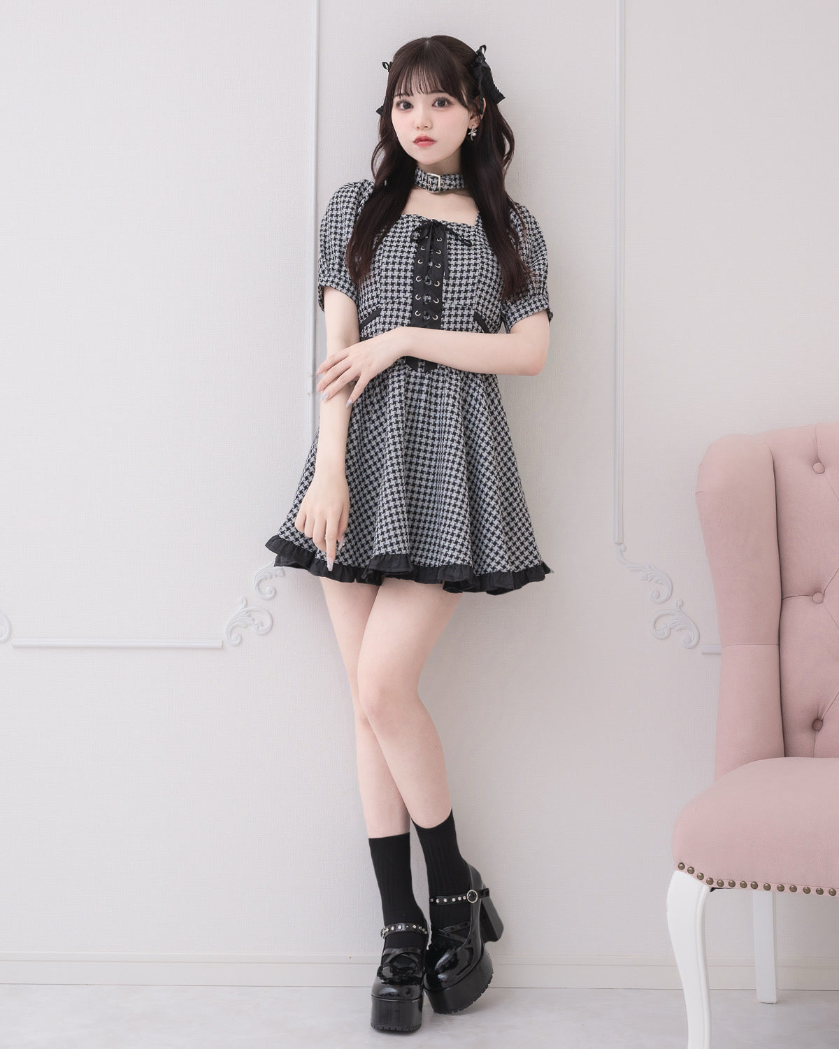 モデル身長:163cm/着用カラー:グレーミックス