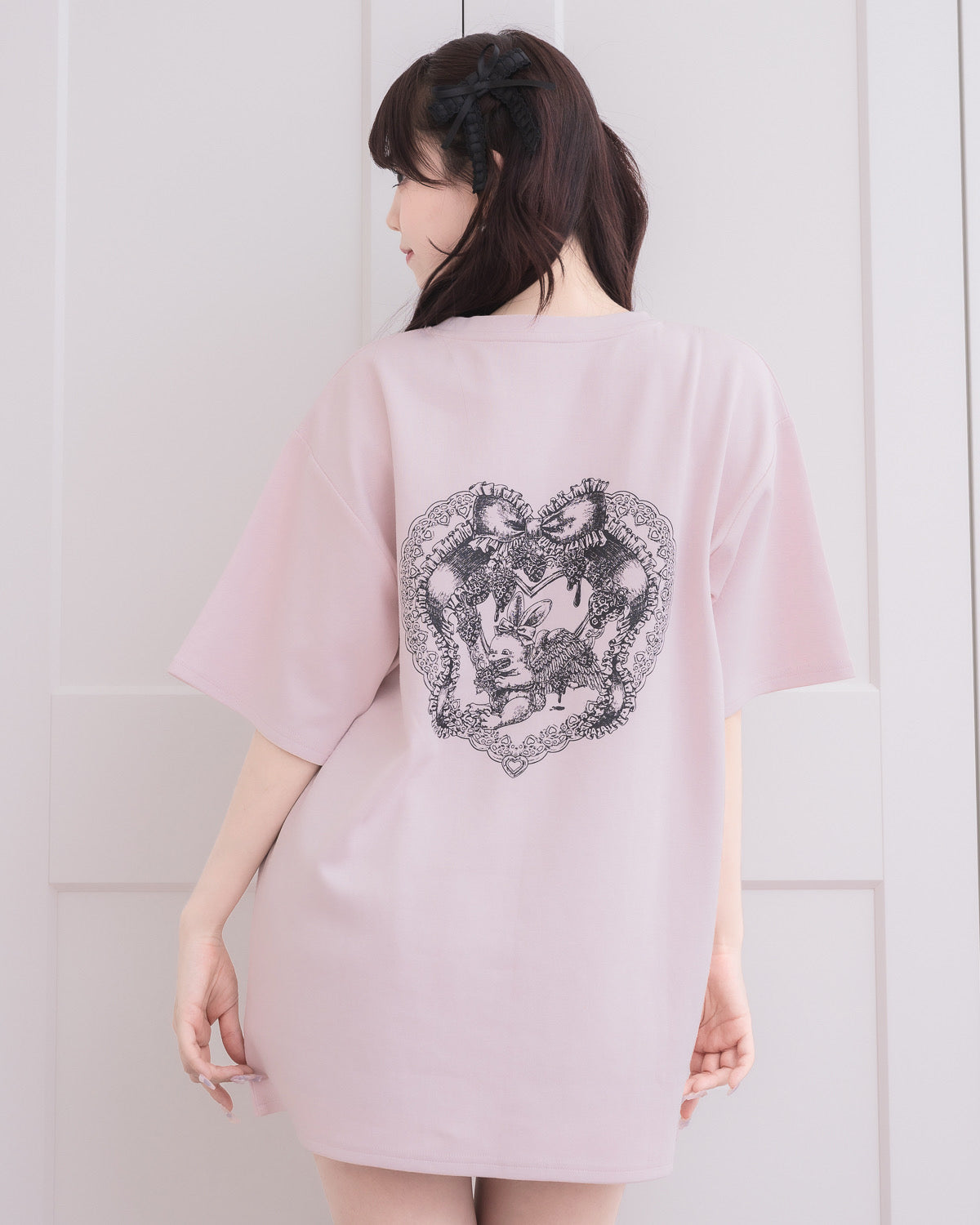 モデル身長:163cm/着用カラー:ピンク×ブラック