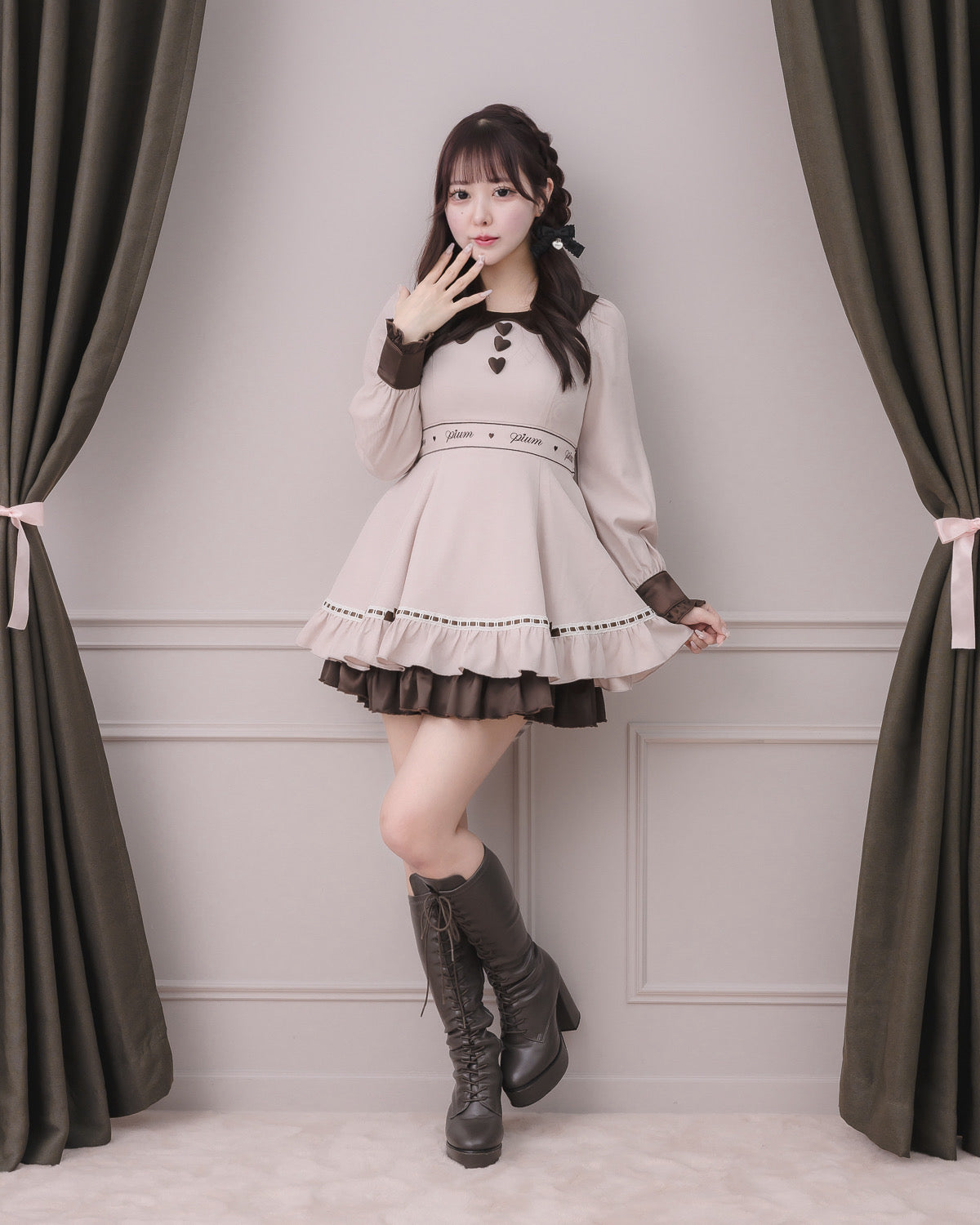 モデル身長：157cm/着用カラー:ピンク