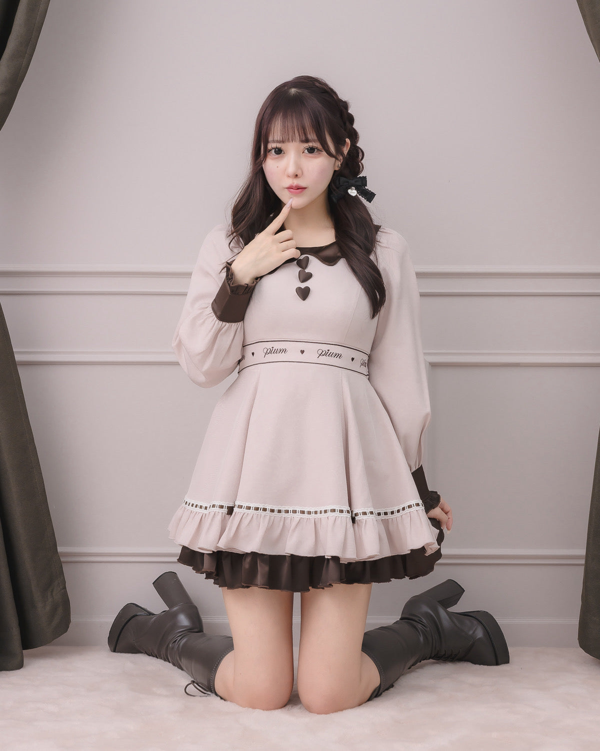 モデル身長：157cm/着用カラー:ピンク