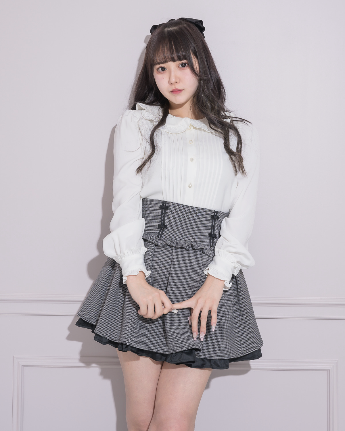 モデル身長：157cm/着用カラー：グレーミックス