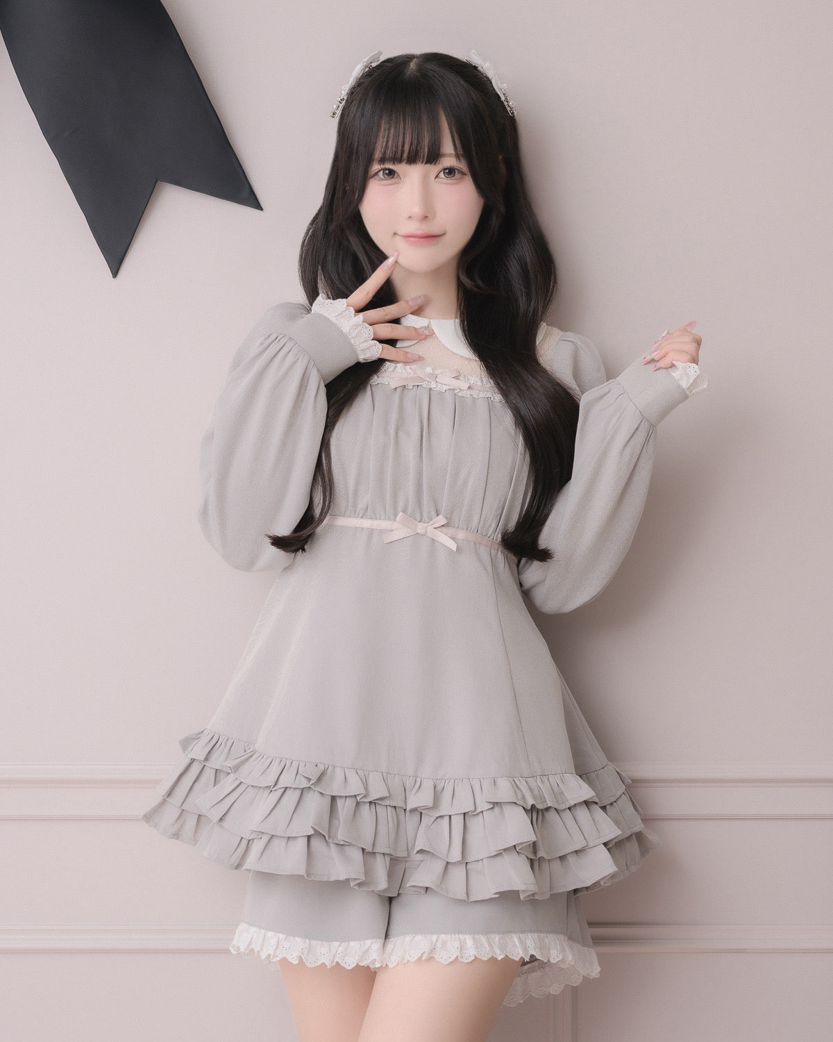 pium チュールカットアウトティアードワンピース チュールカットアウトティアードワンピース – pium