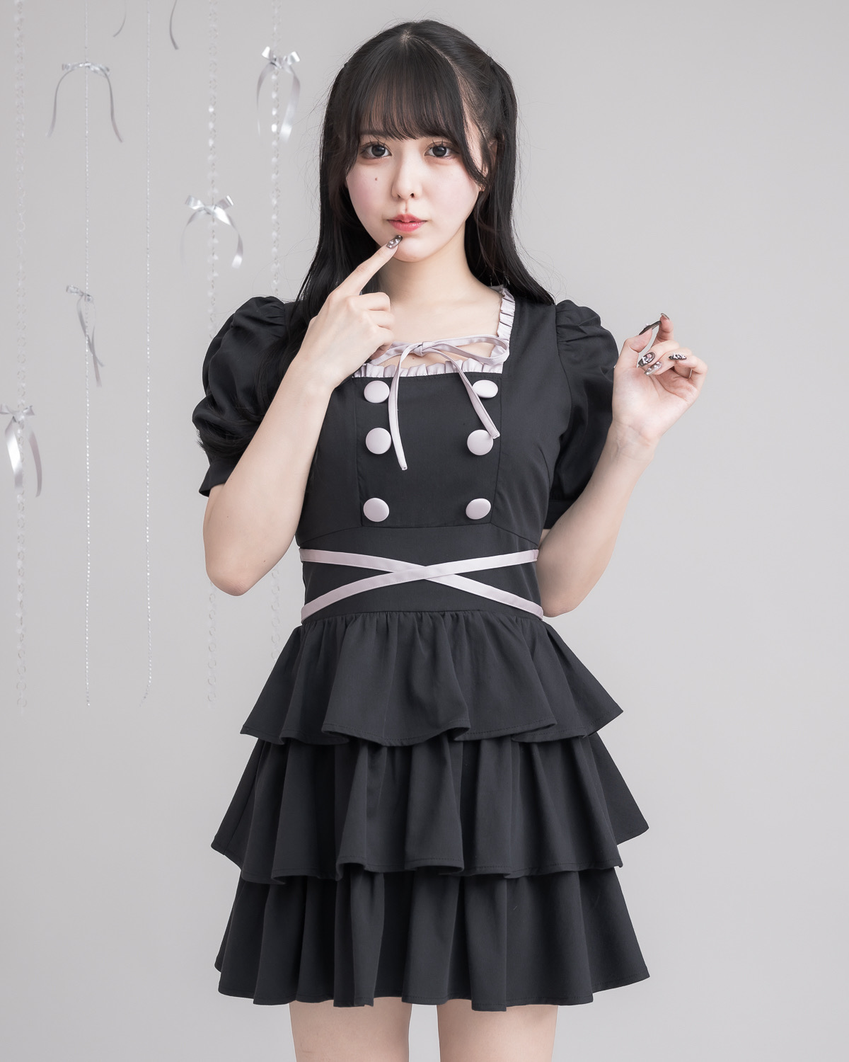 モデル身長：157cm/着用カラー：ブラック