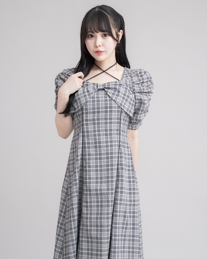 モデル身長：157cm/着用カラー：チェック