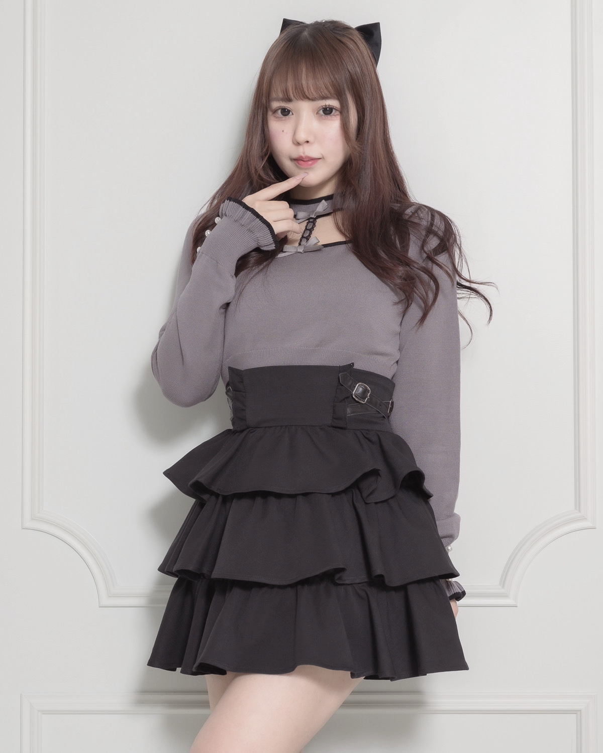 モデル身長:157cm/着用カラー:ブラック