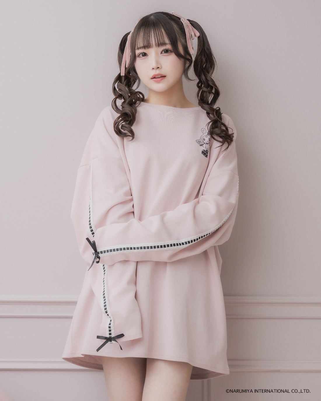 モデル身長:158cm/着用カラー:ピンク