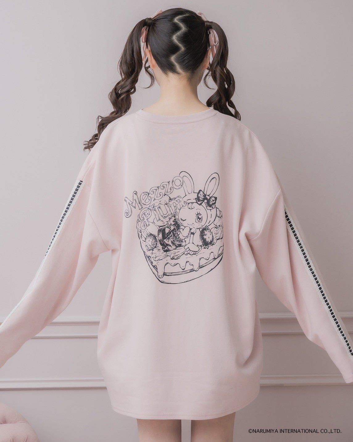 pium×Mezzo Piano ベリエちゃんハートケーキロングTシャツ