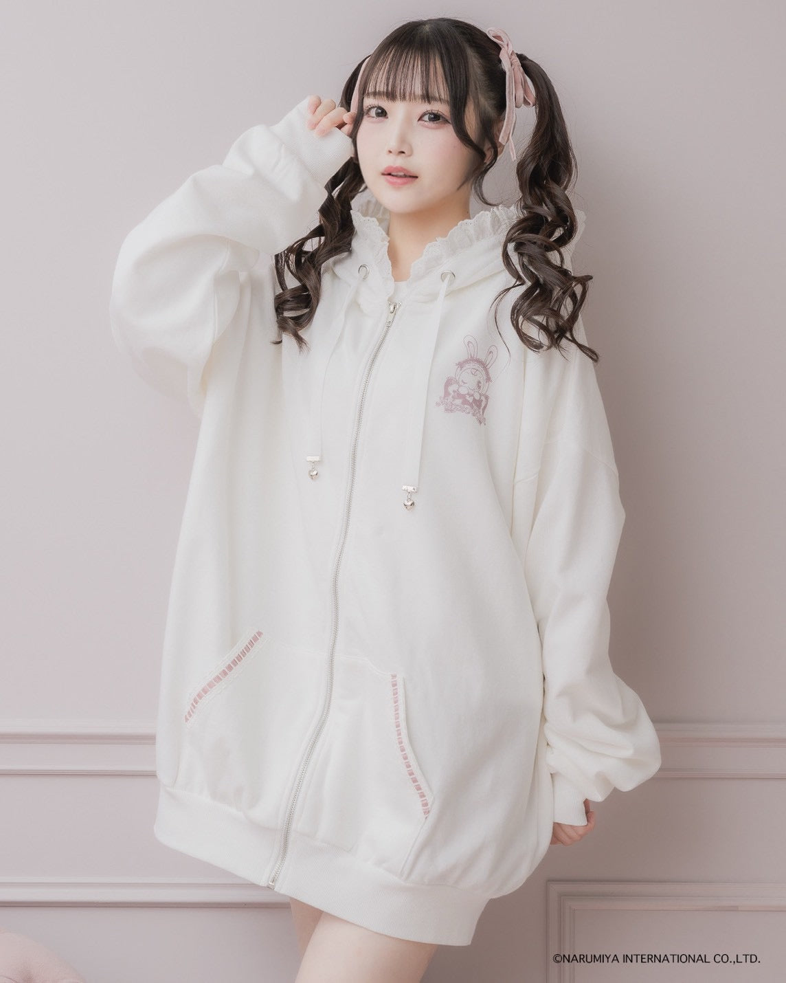 モデル身長：158cm/着用カラー：ホワイト