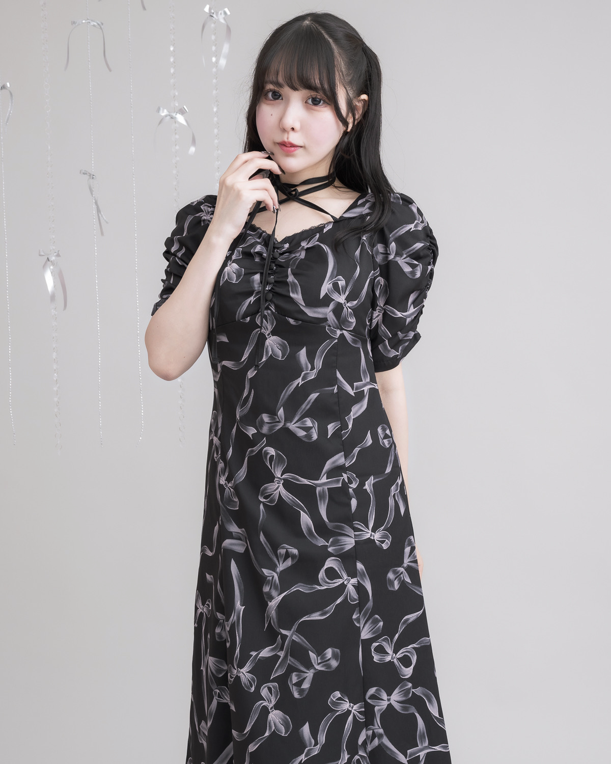 モデル身長:157cm/着用カラー:ブラック