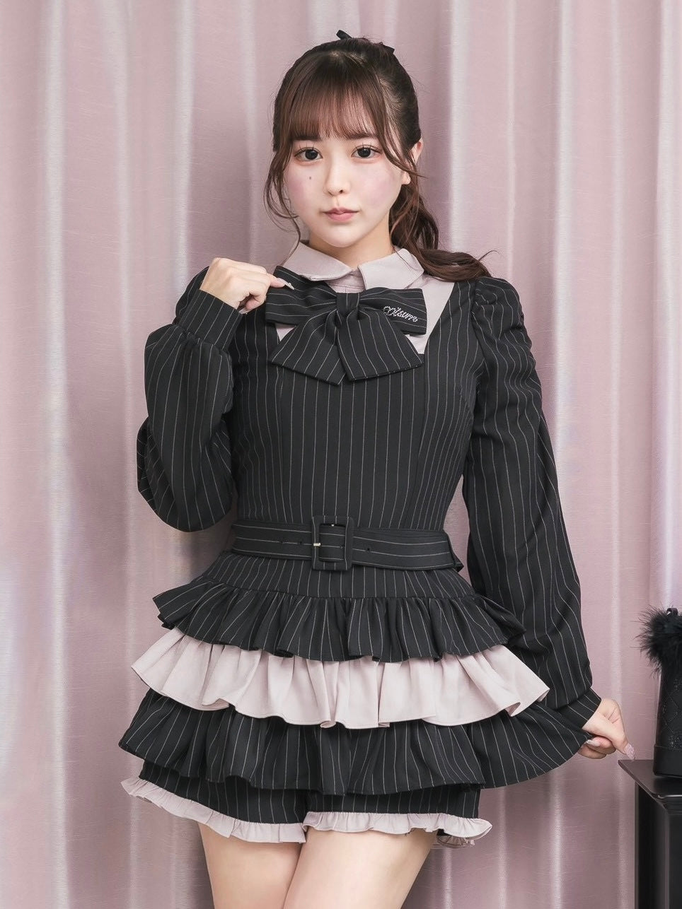 モデル身長：157cm/着用カラー：ブラック