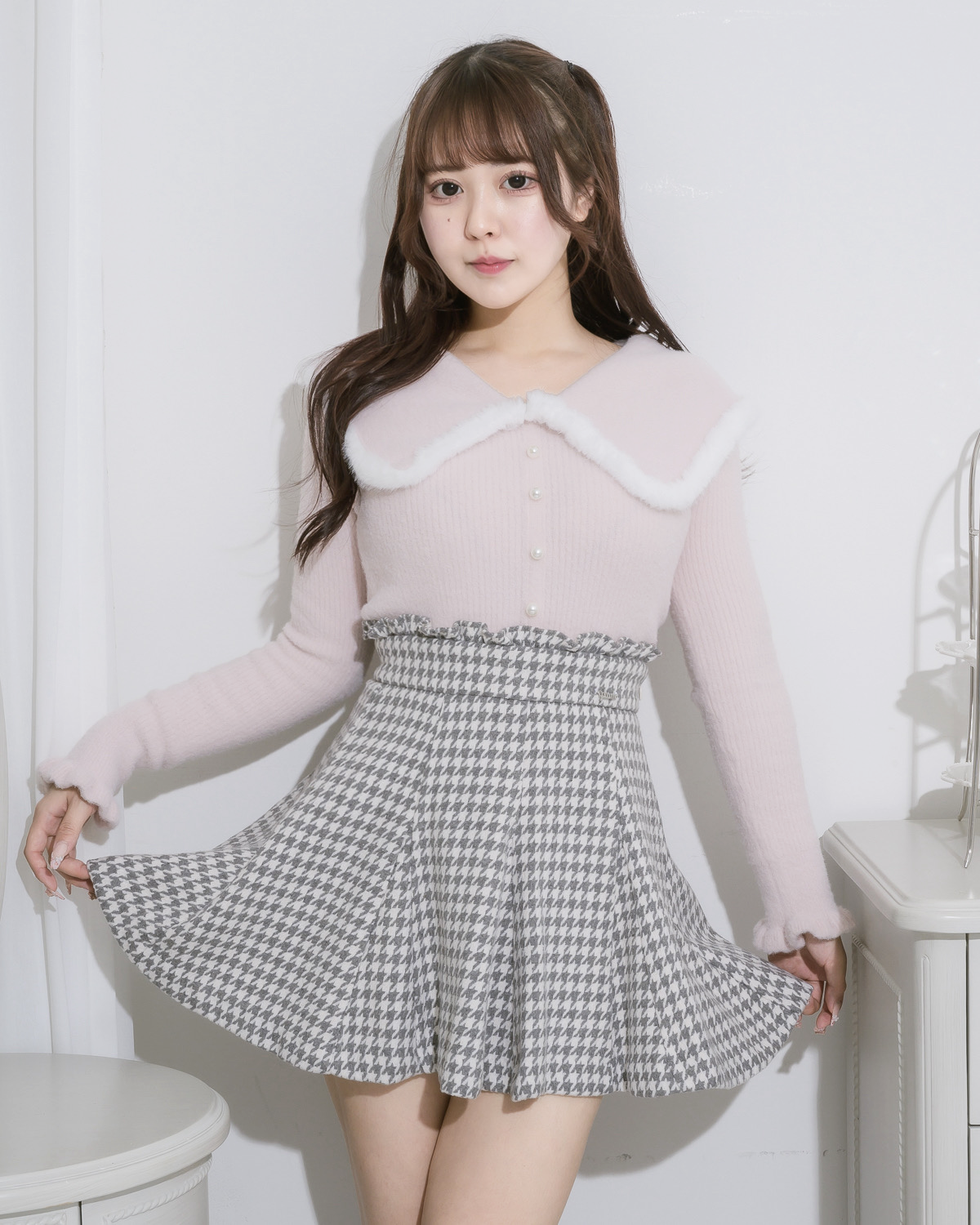 モデル身長:157cm/着用カラー:グレー